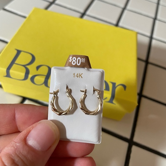 14K Gold Huggie Hoops - Picture 6 of 6